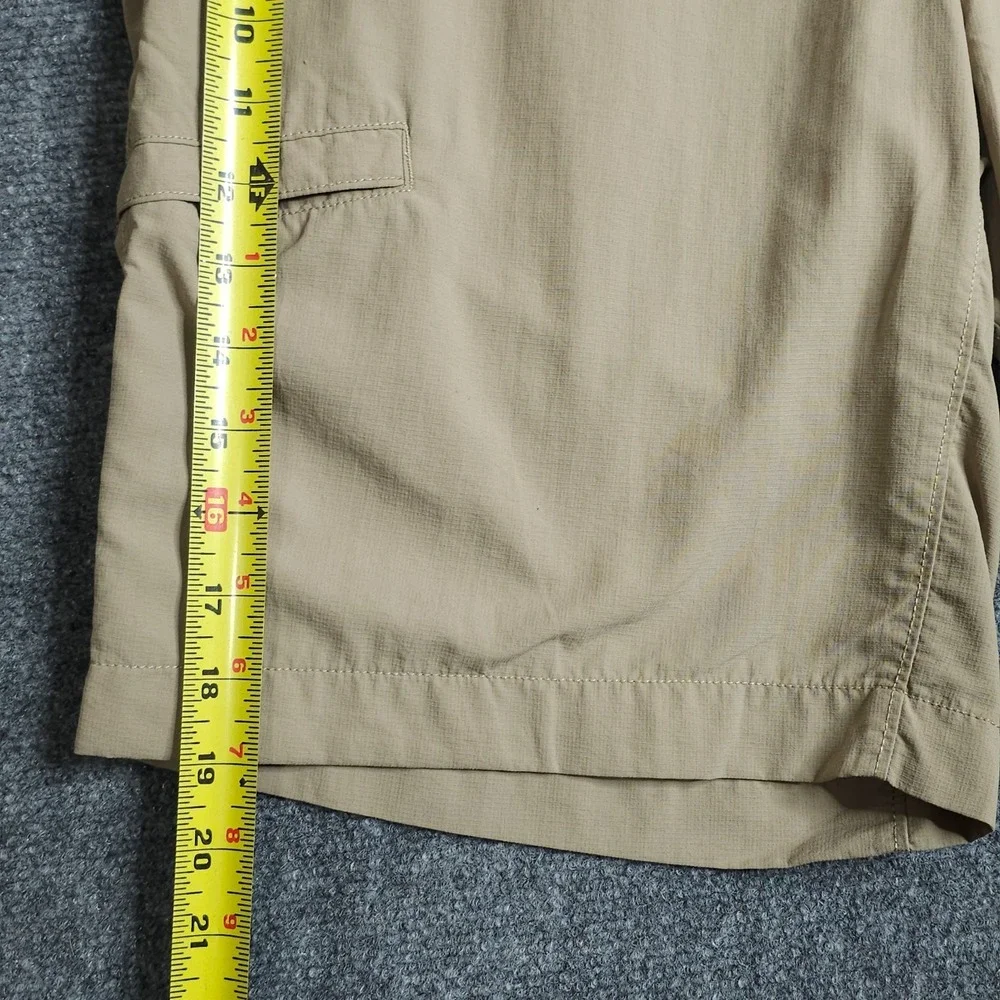 The North Face Shorts Mens 34 Beige Khaki Tan Nylon Hiking Outdoor Drawstring